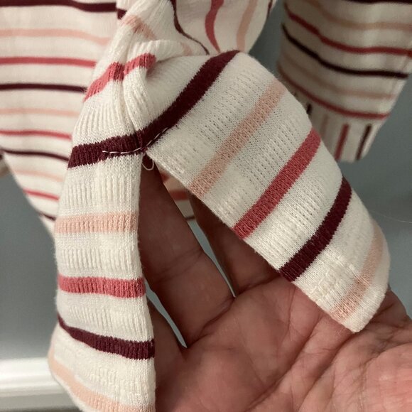 Talbots Women's Striped Long Sleeve Boat Neck Top Multi-Color Size Medium - Picture 6 of 7